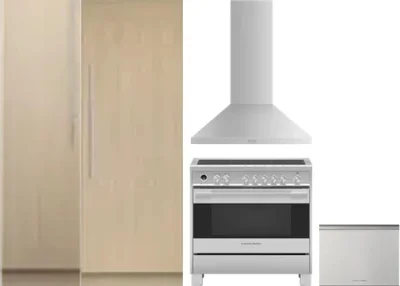 5 Piece Package Includes Refrigerator, Freezer, Range, Hood And Dishwasher
